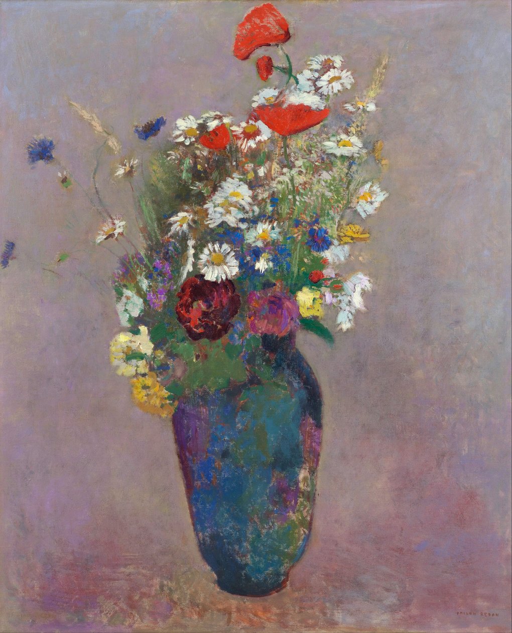 Vision: vase med blomster af Redon, Odilon (1840-1916) af Odilon Redon