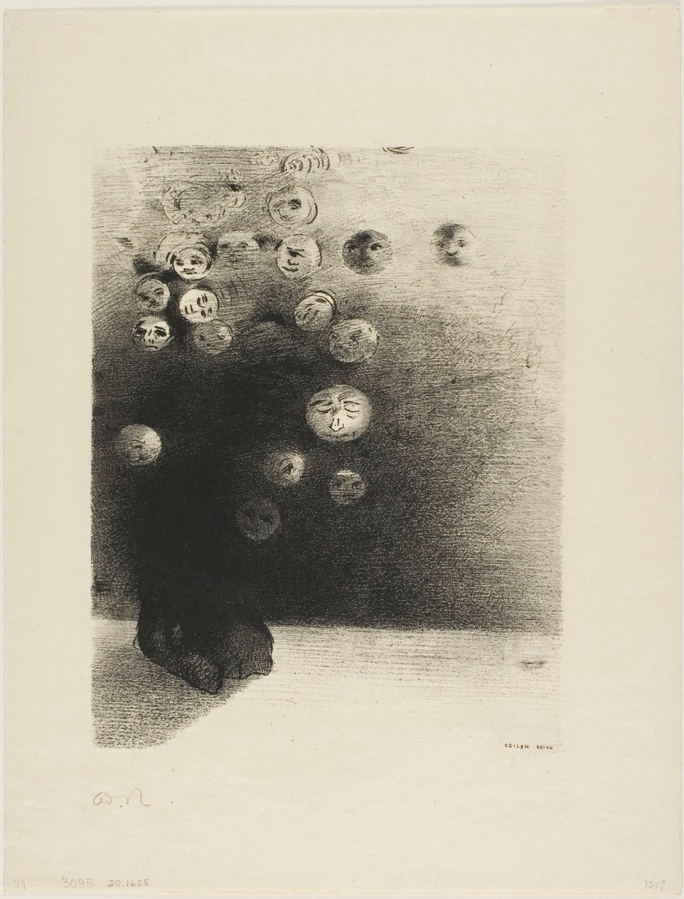 Hvorfor skulle der ikke eksistere en usynlig verden ..., planche 6 fra Edmond Picards Le Jure af Odilon Redon