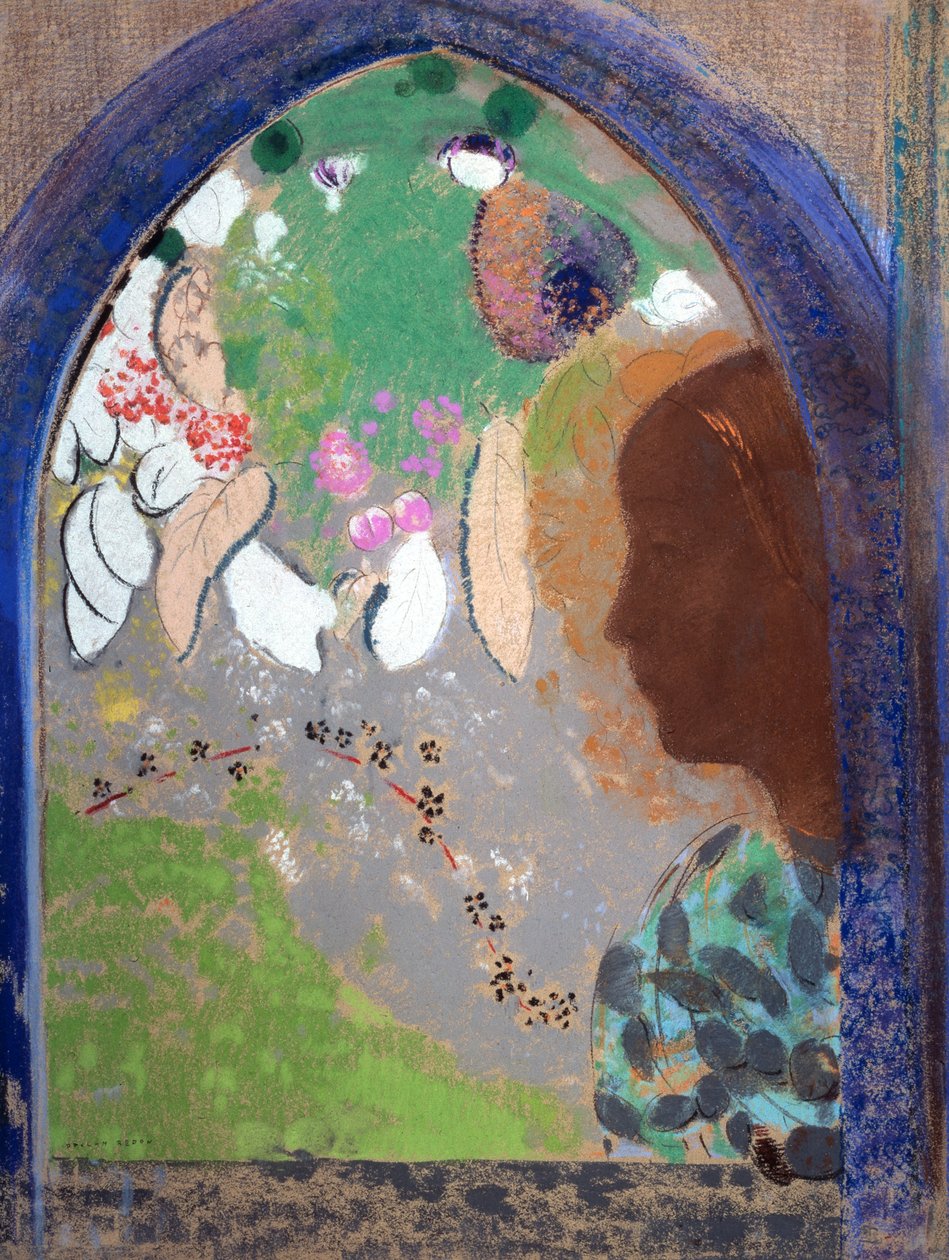 Kvinde ved vinduet, 1903-1908. af Odilon Redon