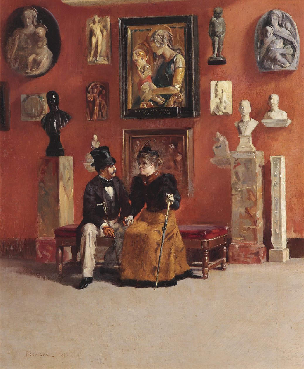 Rendezvous på Uffizi af Odoardo Borrani