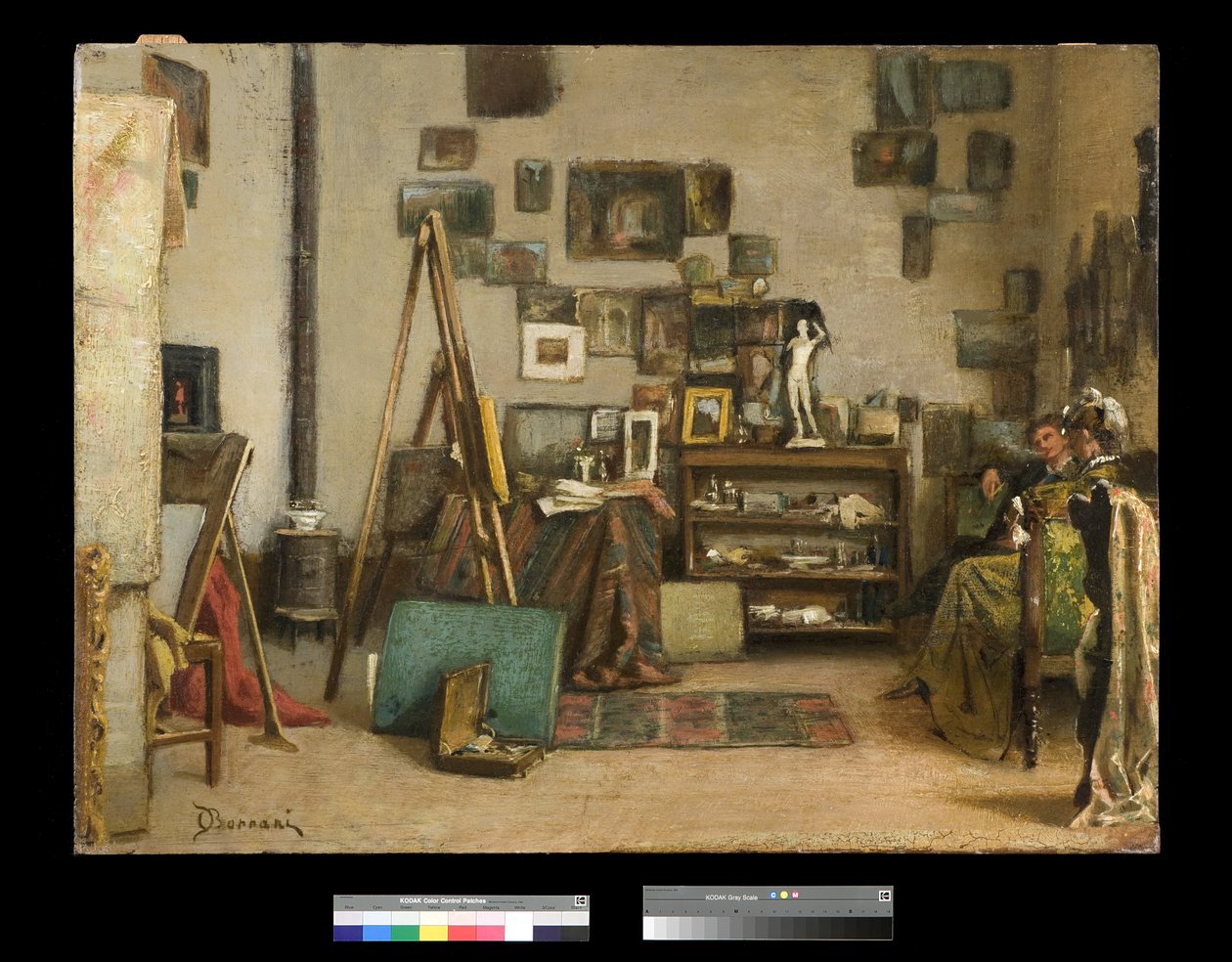 Besøg på malerens arbejdsværelse, 1865-75 af Odoardo Borrani