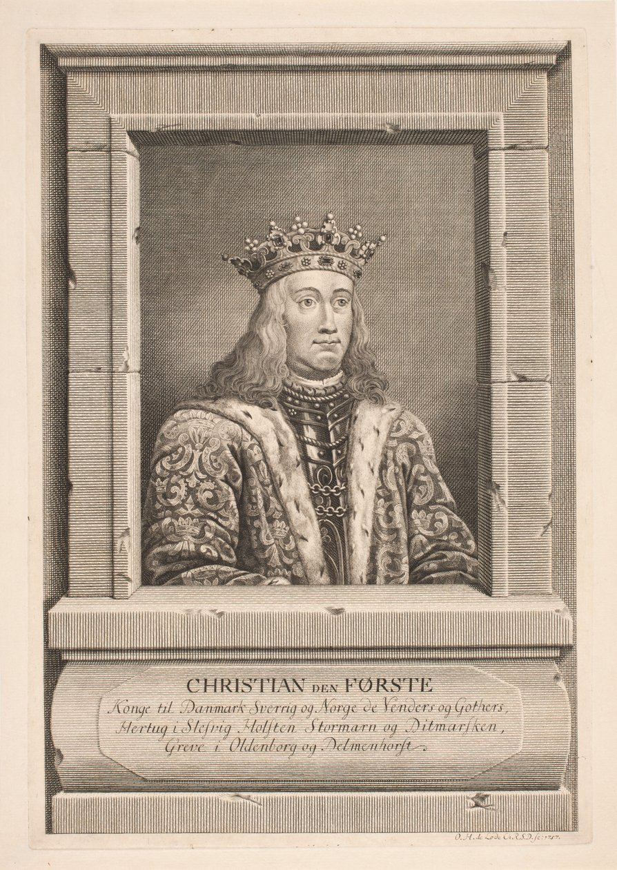 "Christian den Første" af Odvardt Helmoldt de Lode