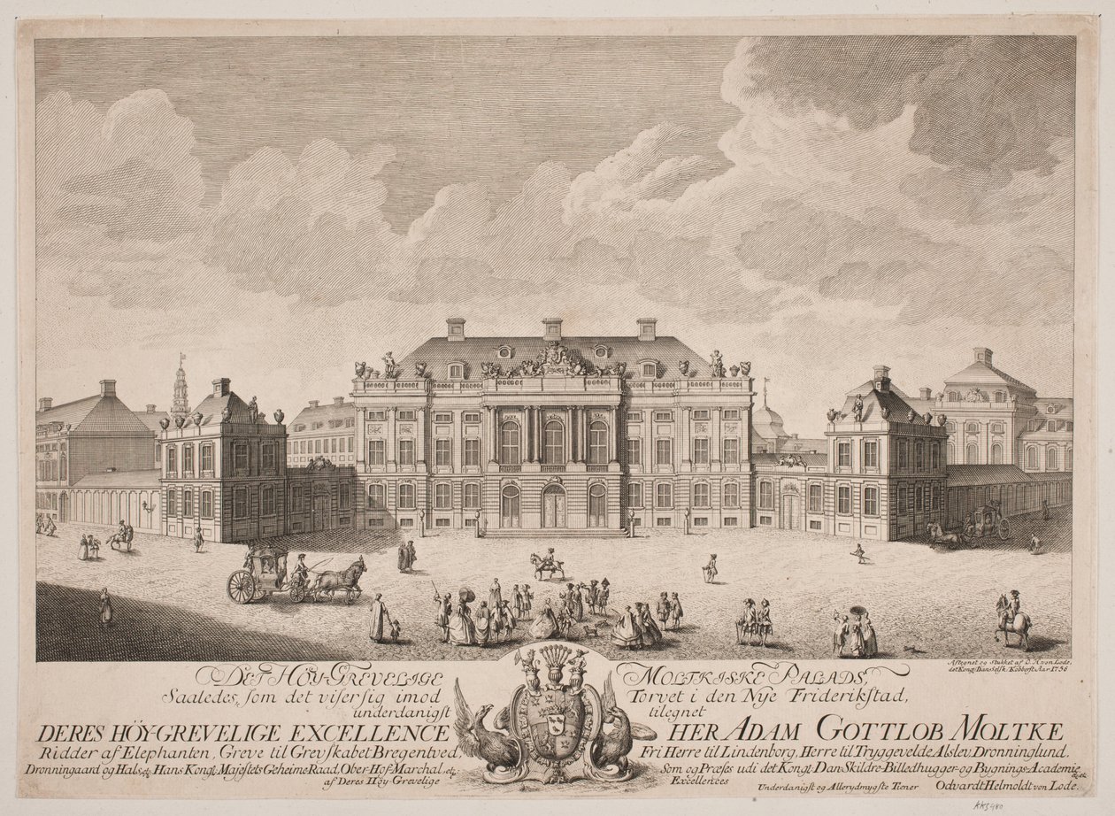 Det Moltkeske Palæ på Amalienborg Slotsplads af Odvardt Helmoldt de Lode
