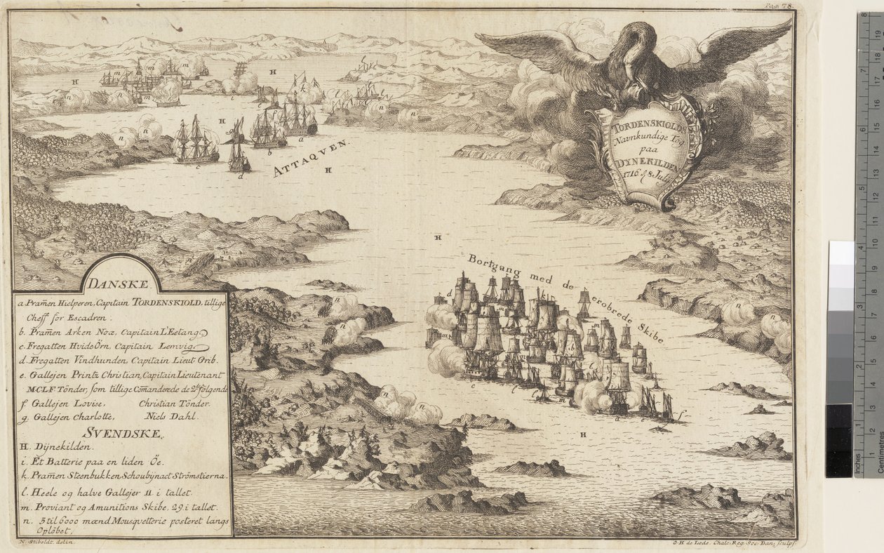 Tordenskjolds tog på Dynekilden 1716 af Odvardt Helmoldt de Lode