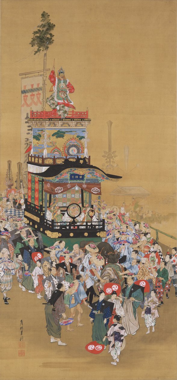 Das Sannō-Festival in Edo af Ogata Gekko
