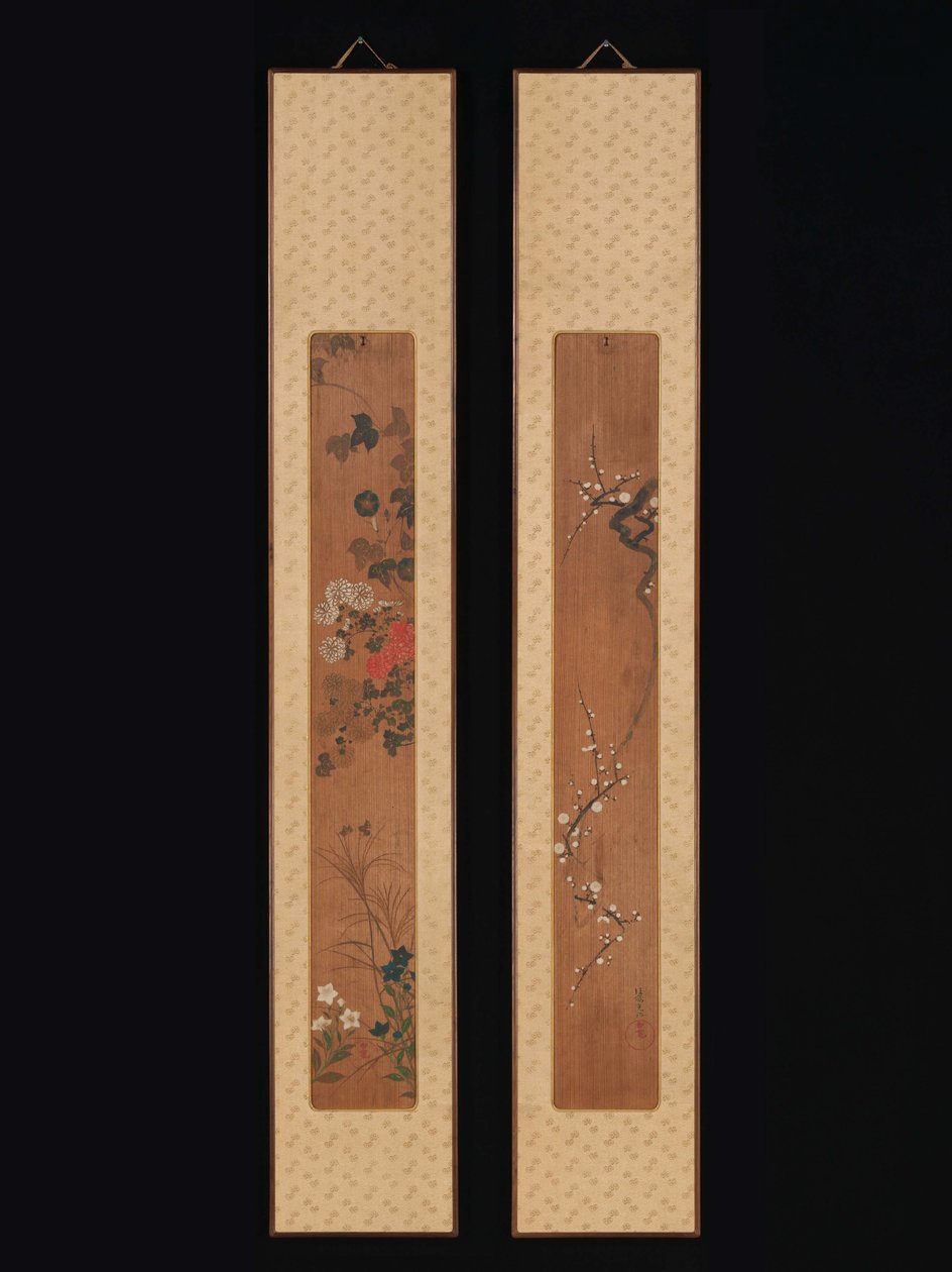 Blumen des Frühlings und Herbstes af Ogata Korin
