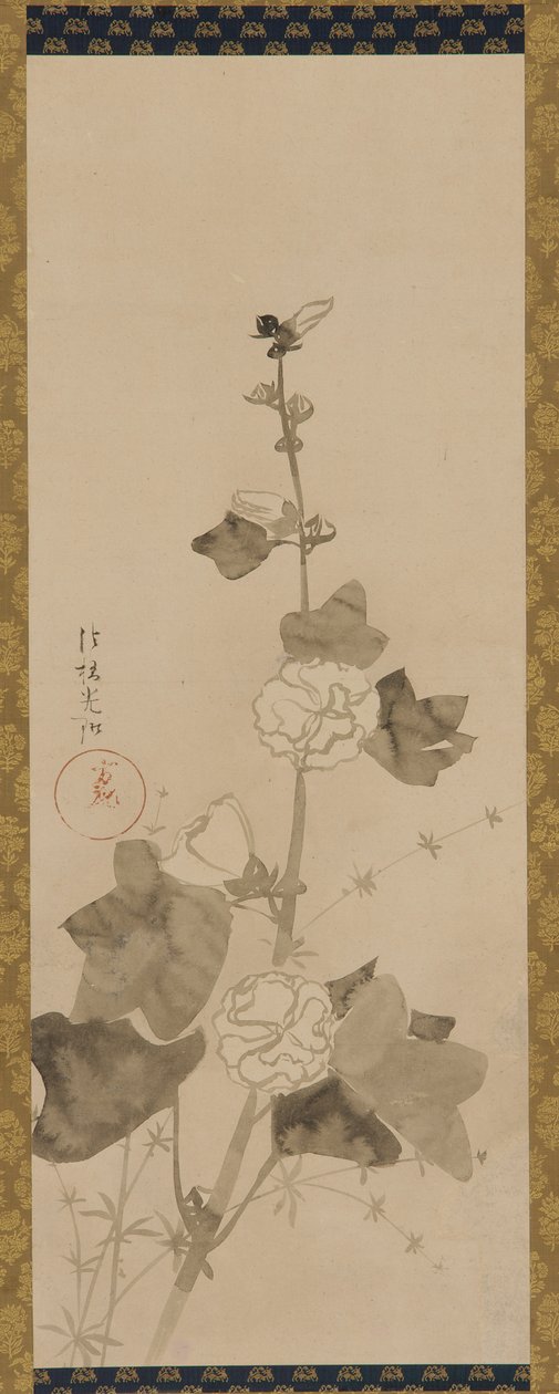 Stokroser, Edo-periode, slutningen af det 17.-begyndelsen af det 18. århundrede. af Ogata Korin