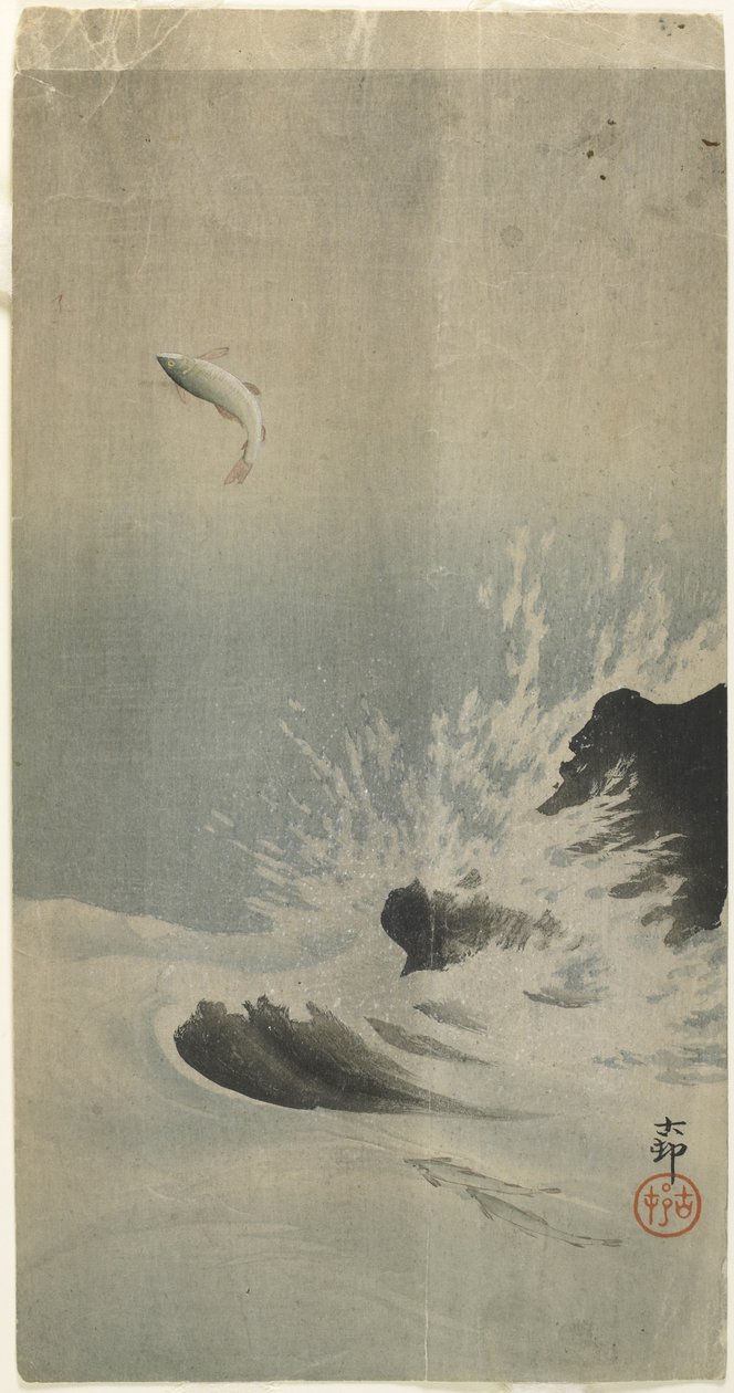 (springende fisk), før 1912 af Ohara Koson