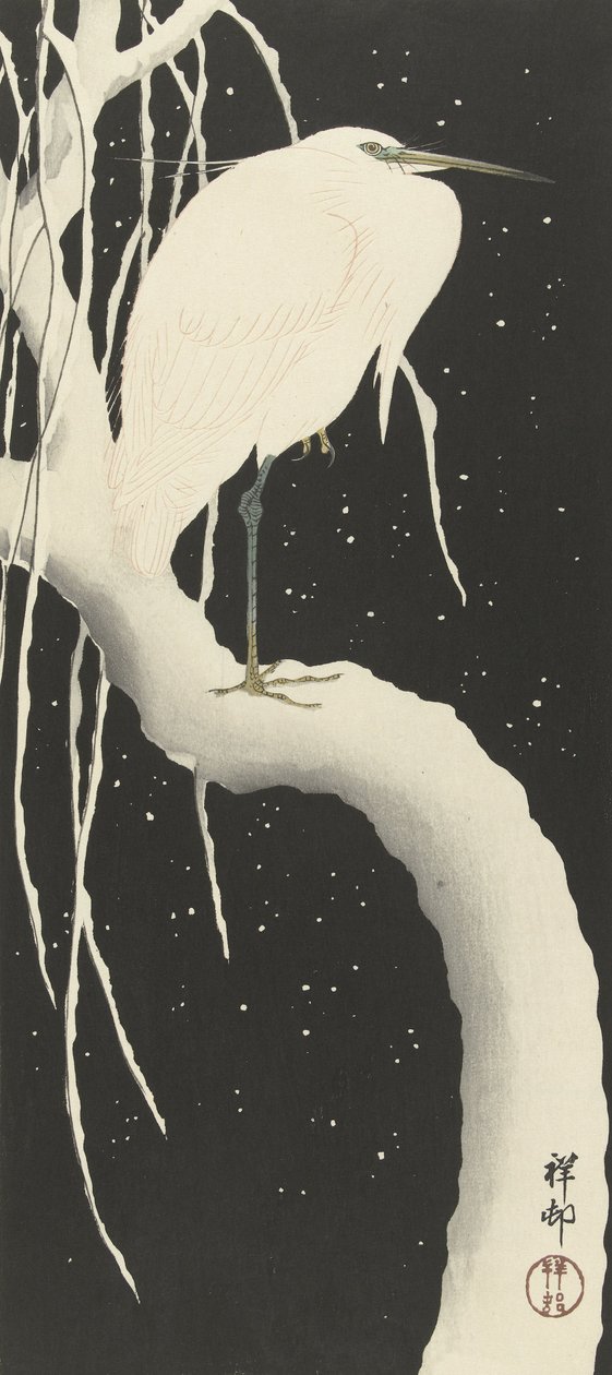 Hejren i sneen, 1925-1936 af Ohara Koson