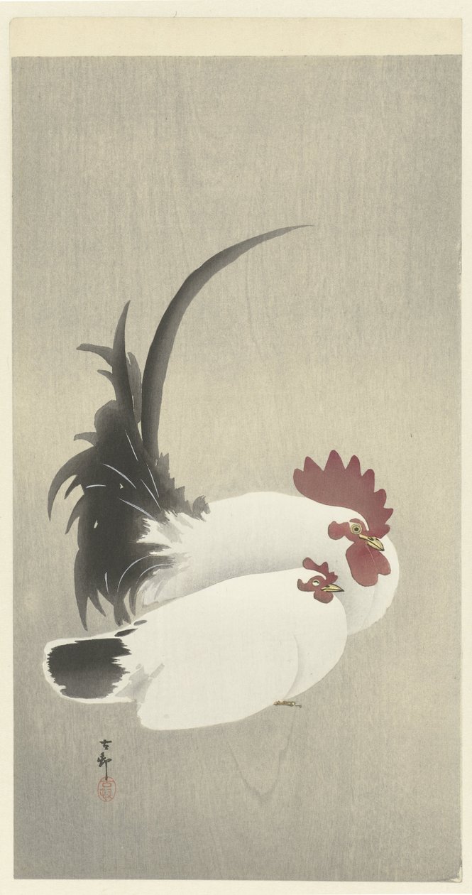 hane og høne af Ohara Koson