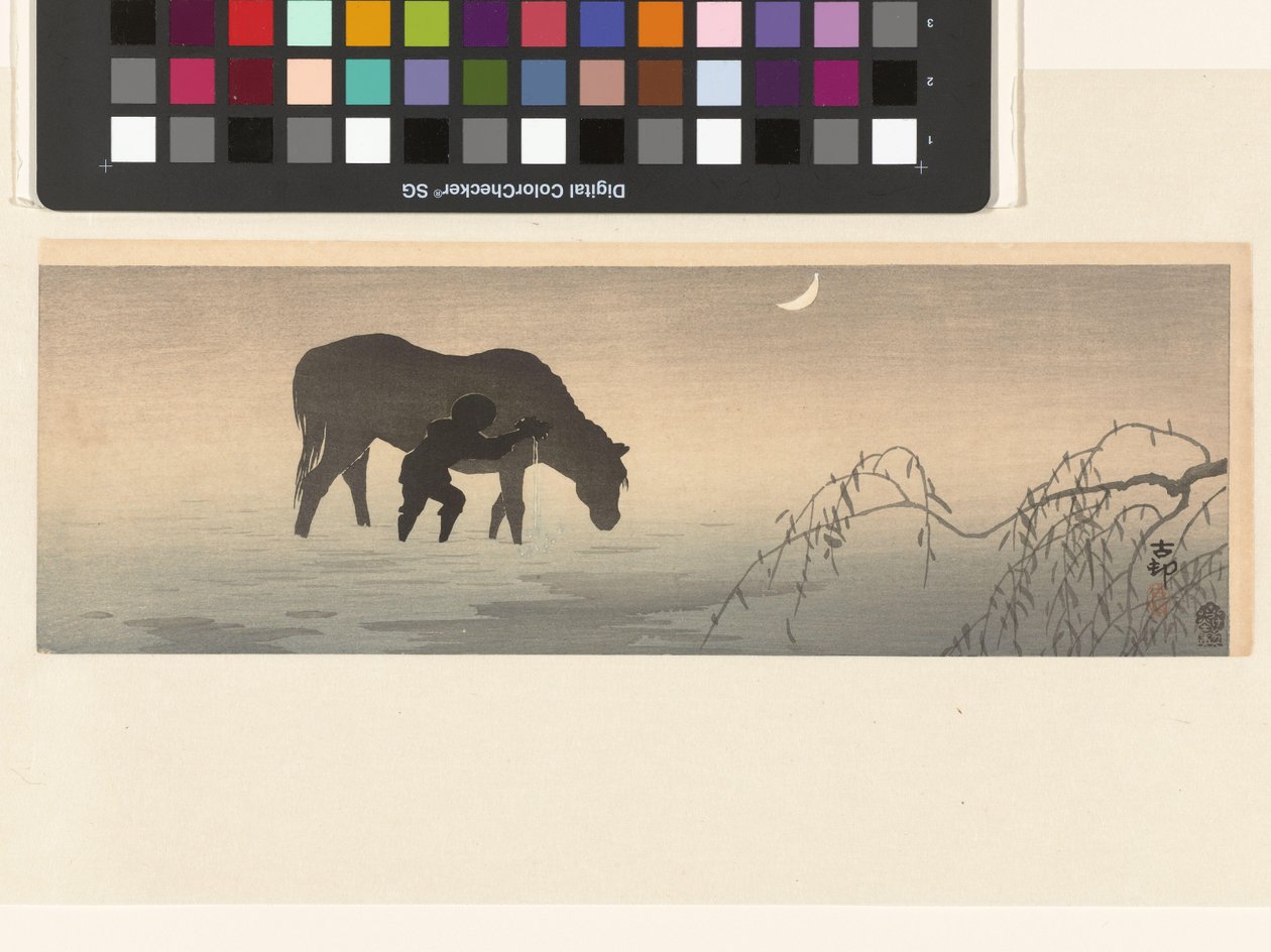 Mand og hest af Ohara Koson