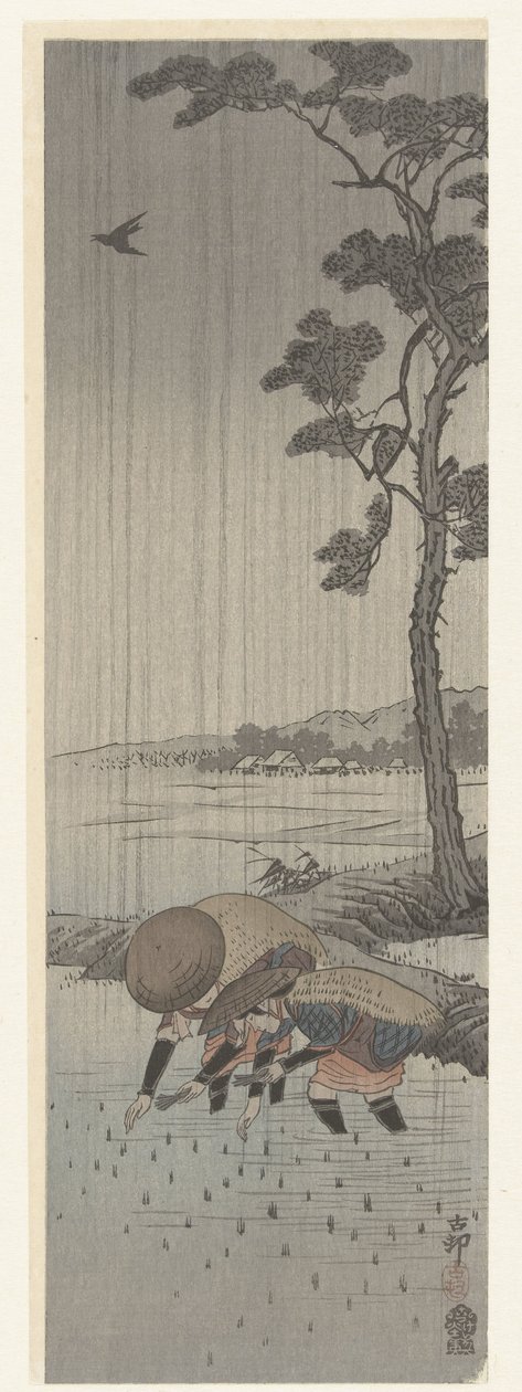 Risplantere i regnen af Ohara Koson