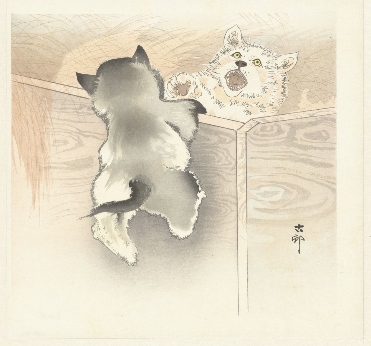 To legende hunde af Ohara Koson