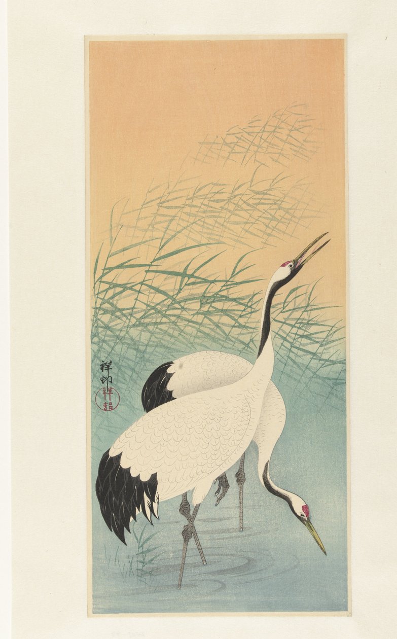 To kraner af Ohara Koson
