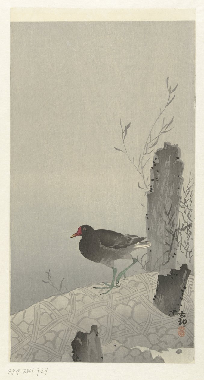 Waterhoen af Ohara Koson