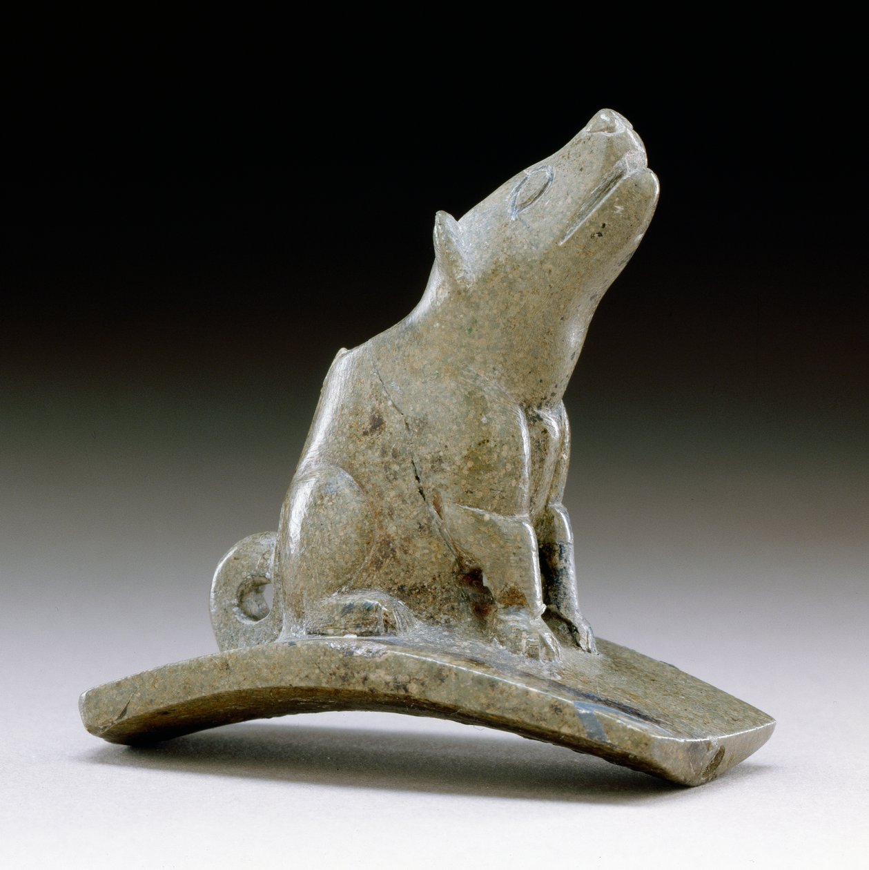 Coyote platform rør, 200 BC-100 AD (pipestone) af Ohio Hopewell culture