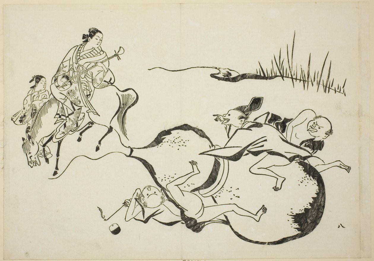 An Impossible Feat af Imaginary Men, no. 8 fra en serie på 12 tryk af Okumura Masanobu