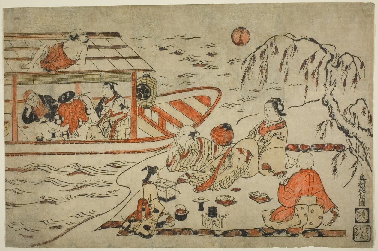 Afkøling på en sommeraften af Okumura Masanobu