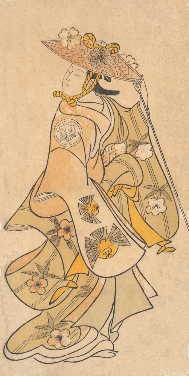 Skuespiller Sanjo Kantaro 1697-1763 som kvinde, ca. 1730., ca. 1730. af Okumura Toshinobu