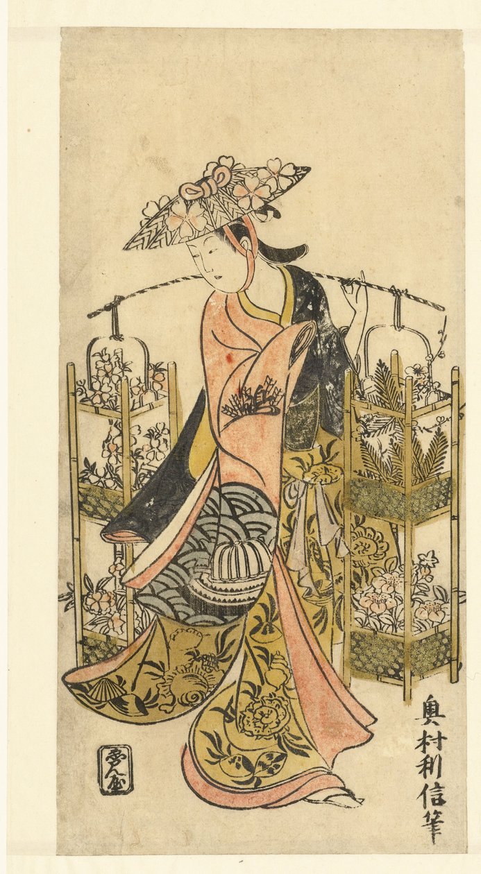 blomstersælger af Okumura Toshinobu