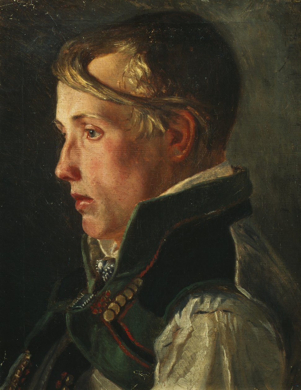 Young Boy (olie på lærred) af Olaf Isaachsen