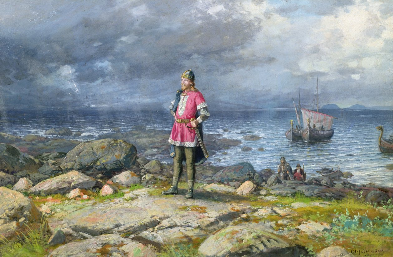 Vikingen (olie om bord) af Olaf Nordlien