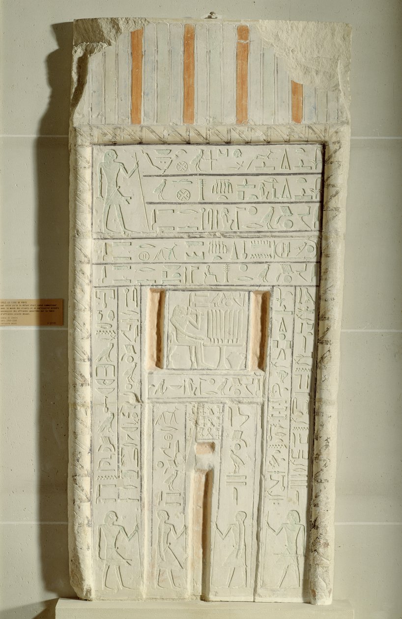 Falsk dør af Sheshi, ca. 2300-2200 f.Kr. (malet kalksten) af Old Kingdom Egyptian