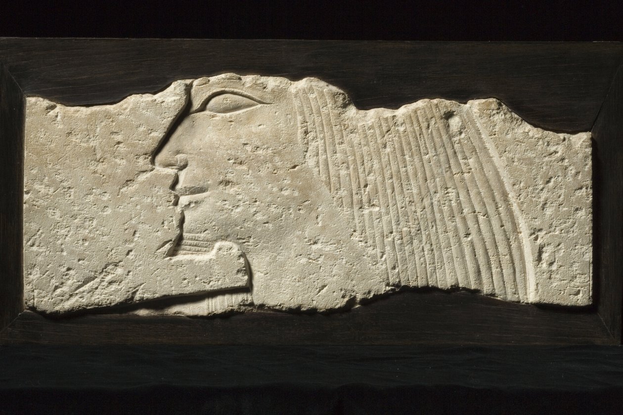 Relieffragment, 5.-6. dynasti, 2454-2140 f.Kr. (kalksten) af Old Kingdom Egyptian