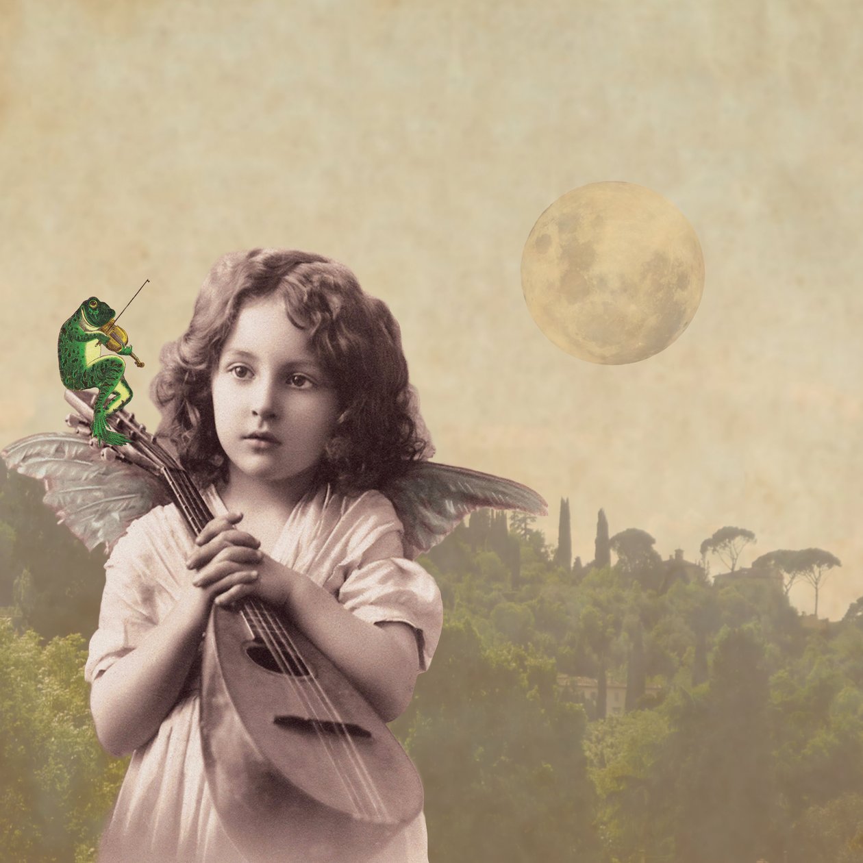 Frøkor, 2014, (digital collage) af Olga Snell