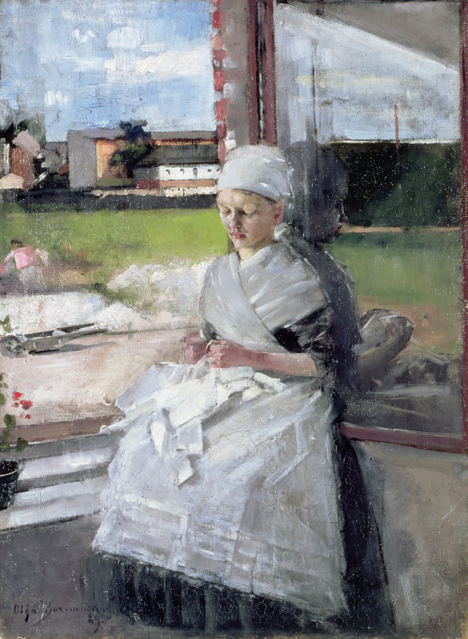 Breton Girl, 1889 olie på lærred af Olga Boznanska