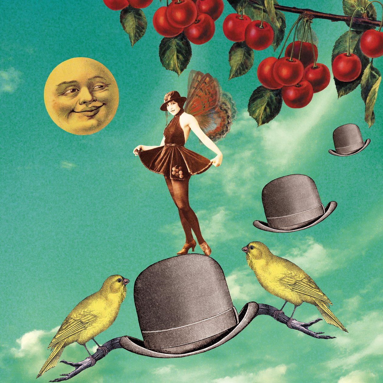 Flapper, 2014, (digital collage) af Olga Snell