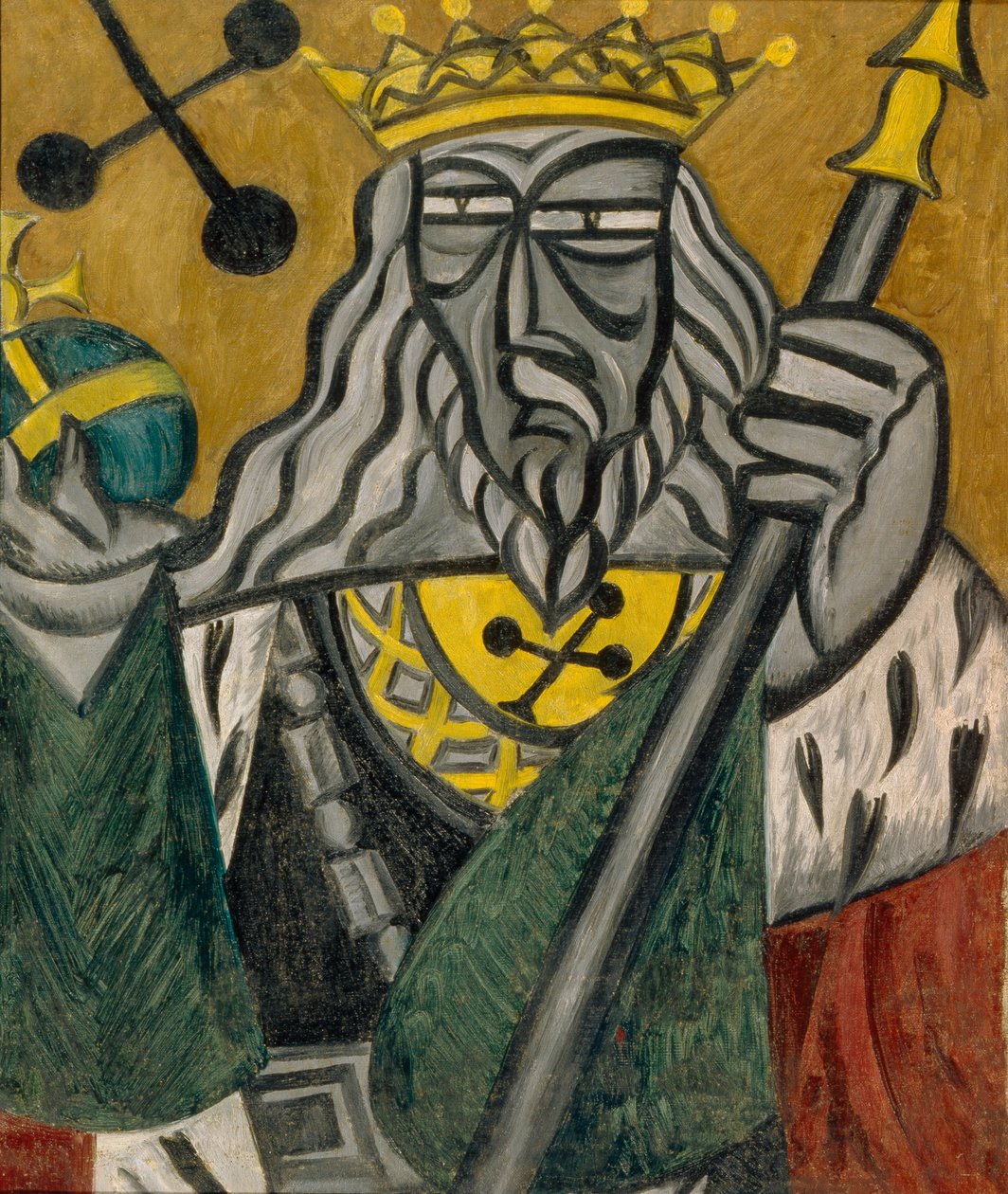 Kongen af klubber, 1915 af Olga Rozanova