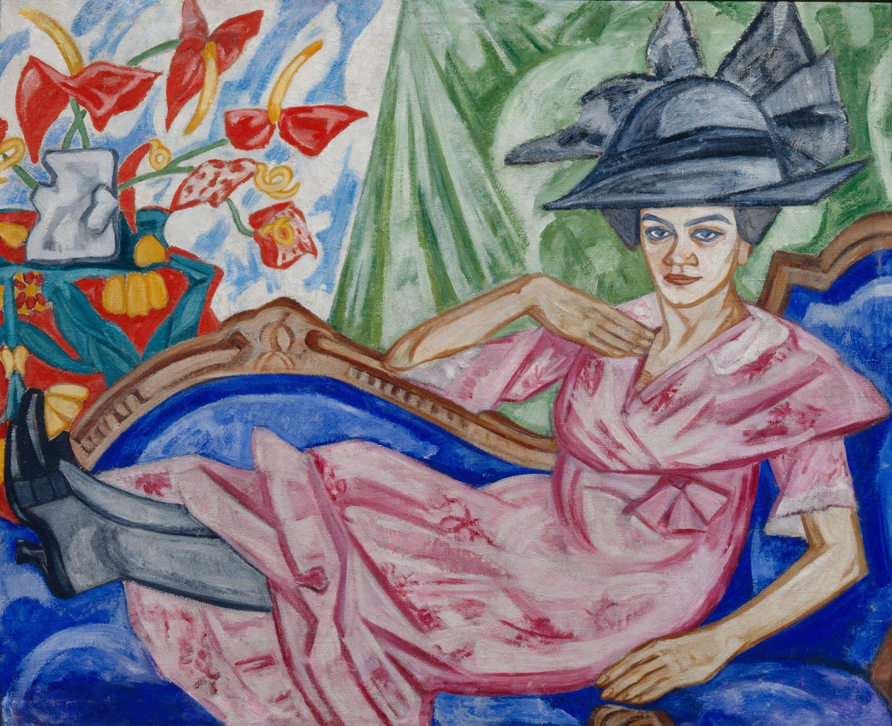 Portræt af kunstnerens søster, 1912 af Olga Rozanova