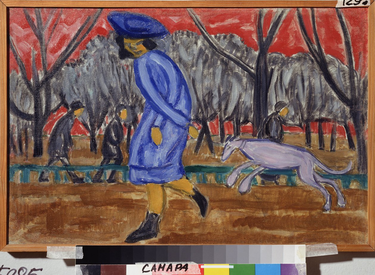 Sir le boulevard. Peinture de Olga Vladimirovna Rozanova (1886-1918), huile sir toile af Olga Wladimirowna  Rosanowa