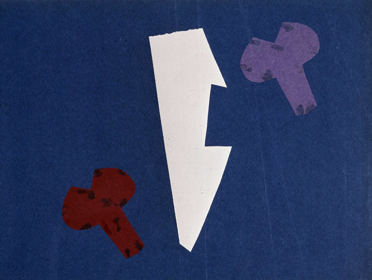 Universal War: Collage af Olga Rosanova, januar 1916 af Olga Wladimirowna  Rosanowa