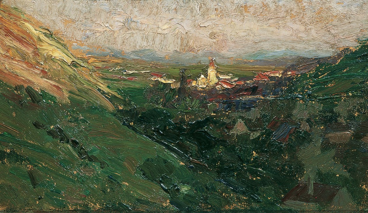 Udsigt over landsbyen Kahlenberg af Olga Wisinger Florian