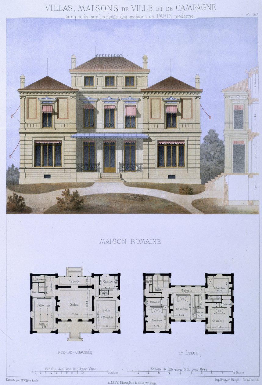 Roman Villa, graveret af Walter, plade 50 fra 
