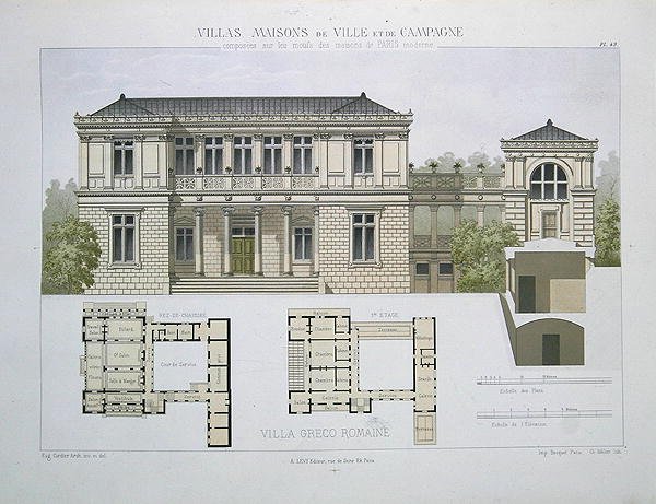 Villa Greco Romaine, graveret af Walter, plade 49 fra 