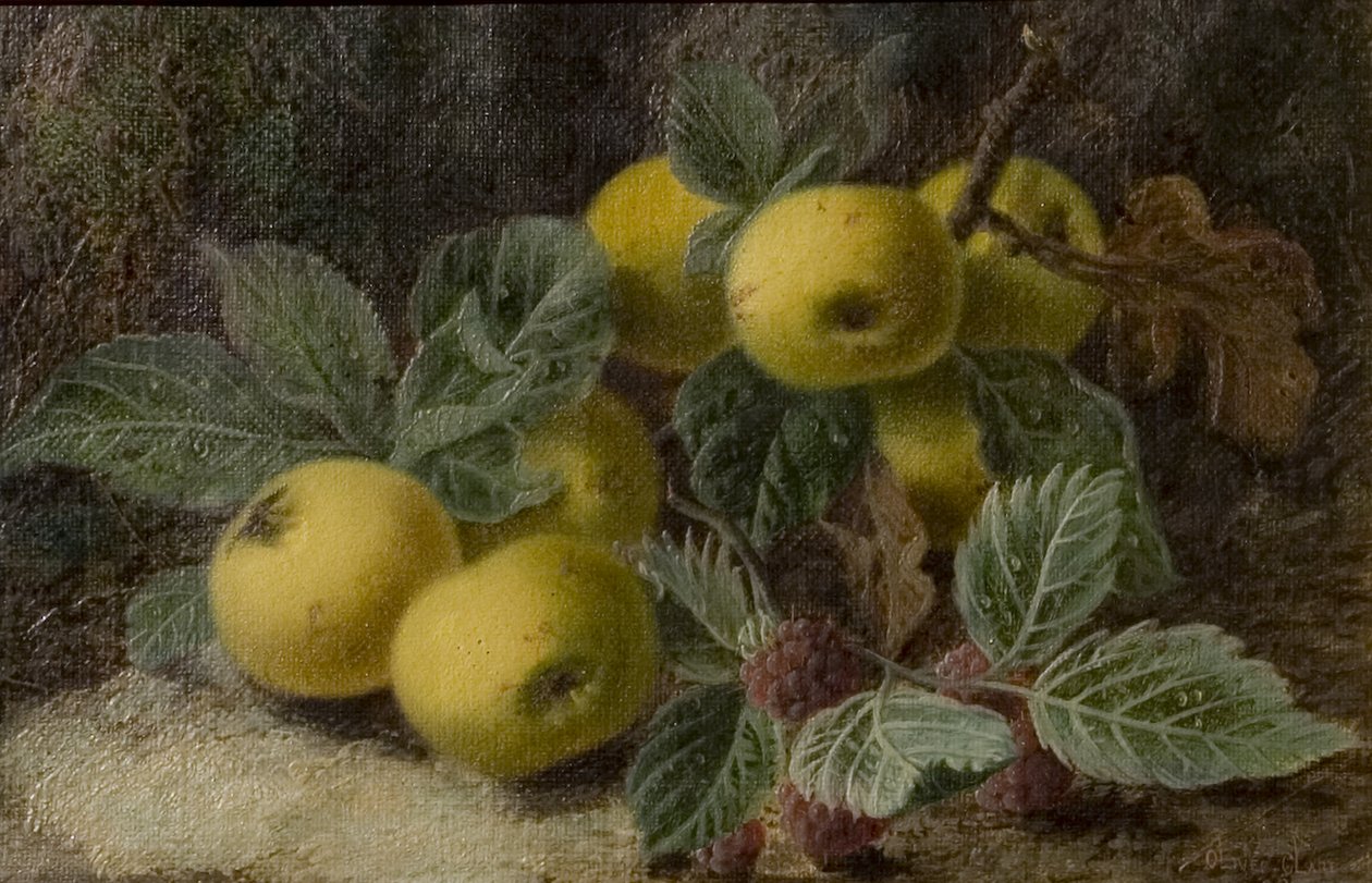 Kvæde og brombær, ca. 1893 af Oliver Clare