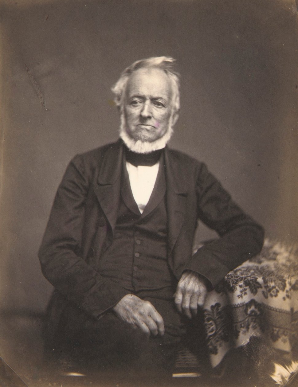 Portræt af en herre med hvidt hår af Oliver H. Willard