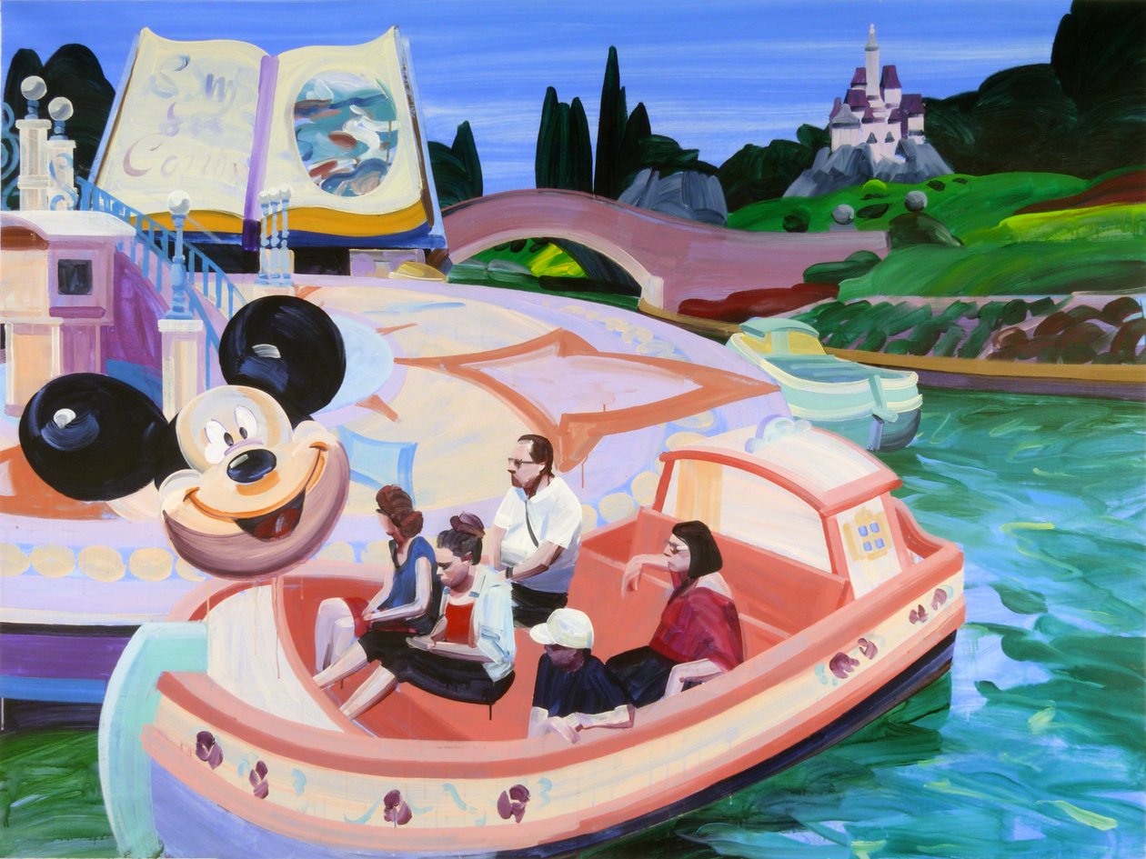 Boarding for Cythera, 2015 (akryl på lærred) af Olivier Morel