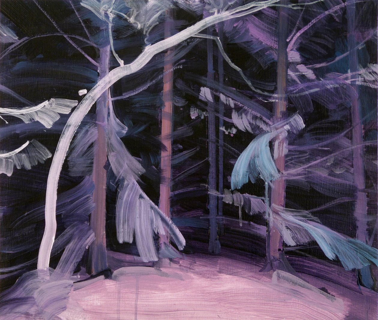 Schwarzwald 2,2017 (akryl på lærred) af Olivier Morel