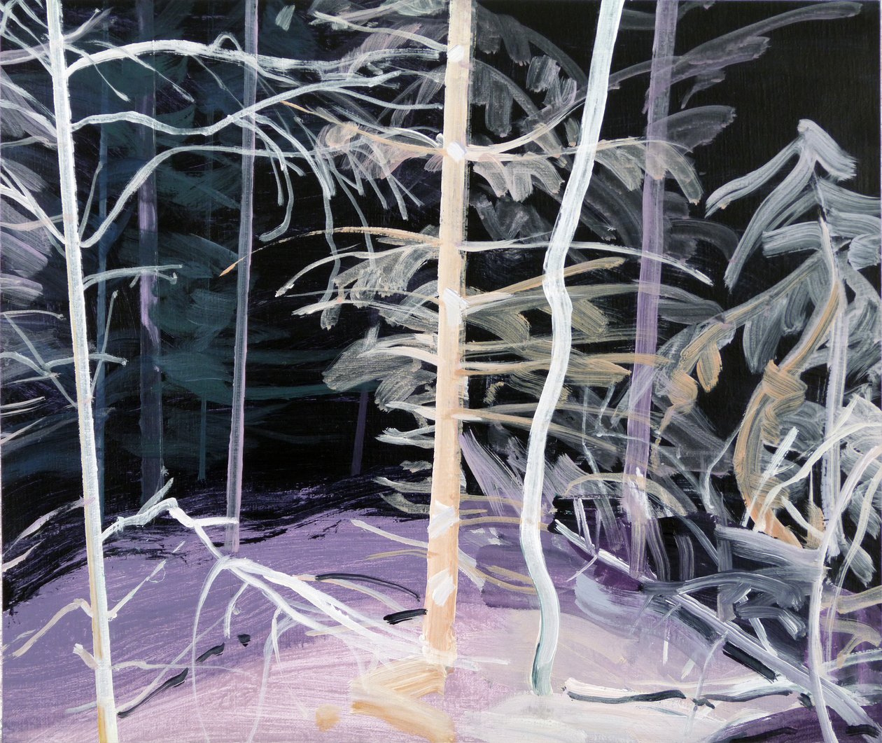 Schwarzwald 3,2017 (akryl på lærred) af Olivier Morel