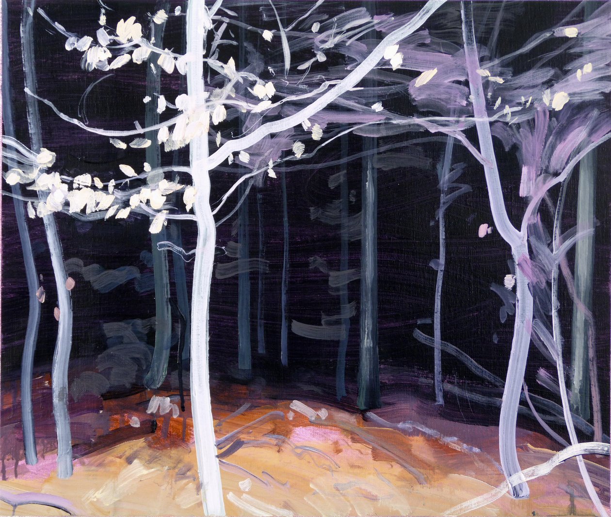Schwarzwald 4,2017 (akryl på lærred) af Olivier Morel