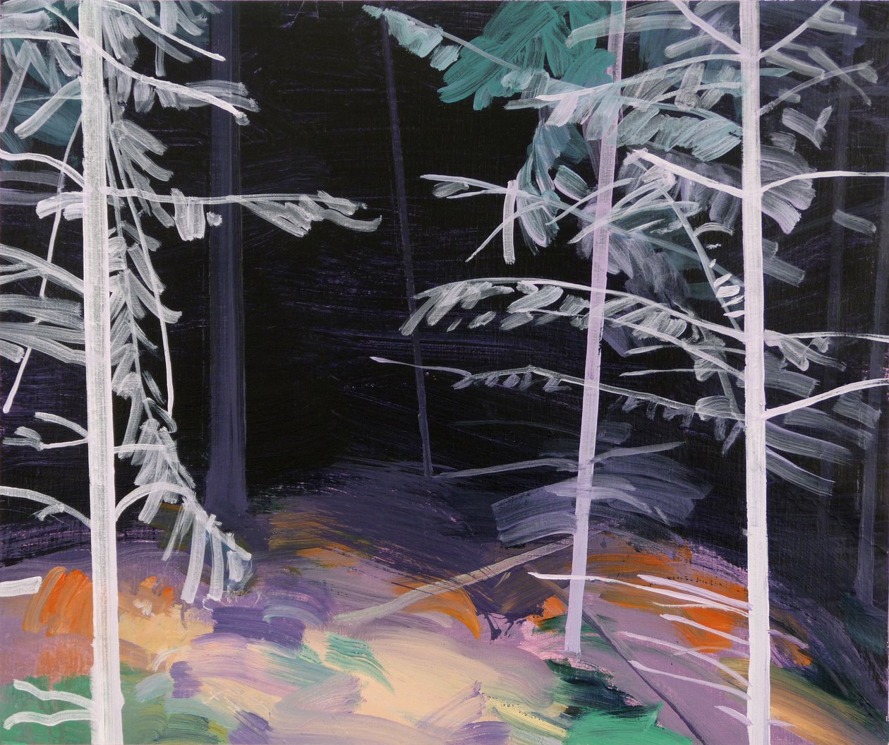 Schwarzwald 5,2017 (akryl på lærred) af Olivier Morel