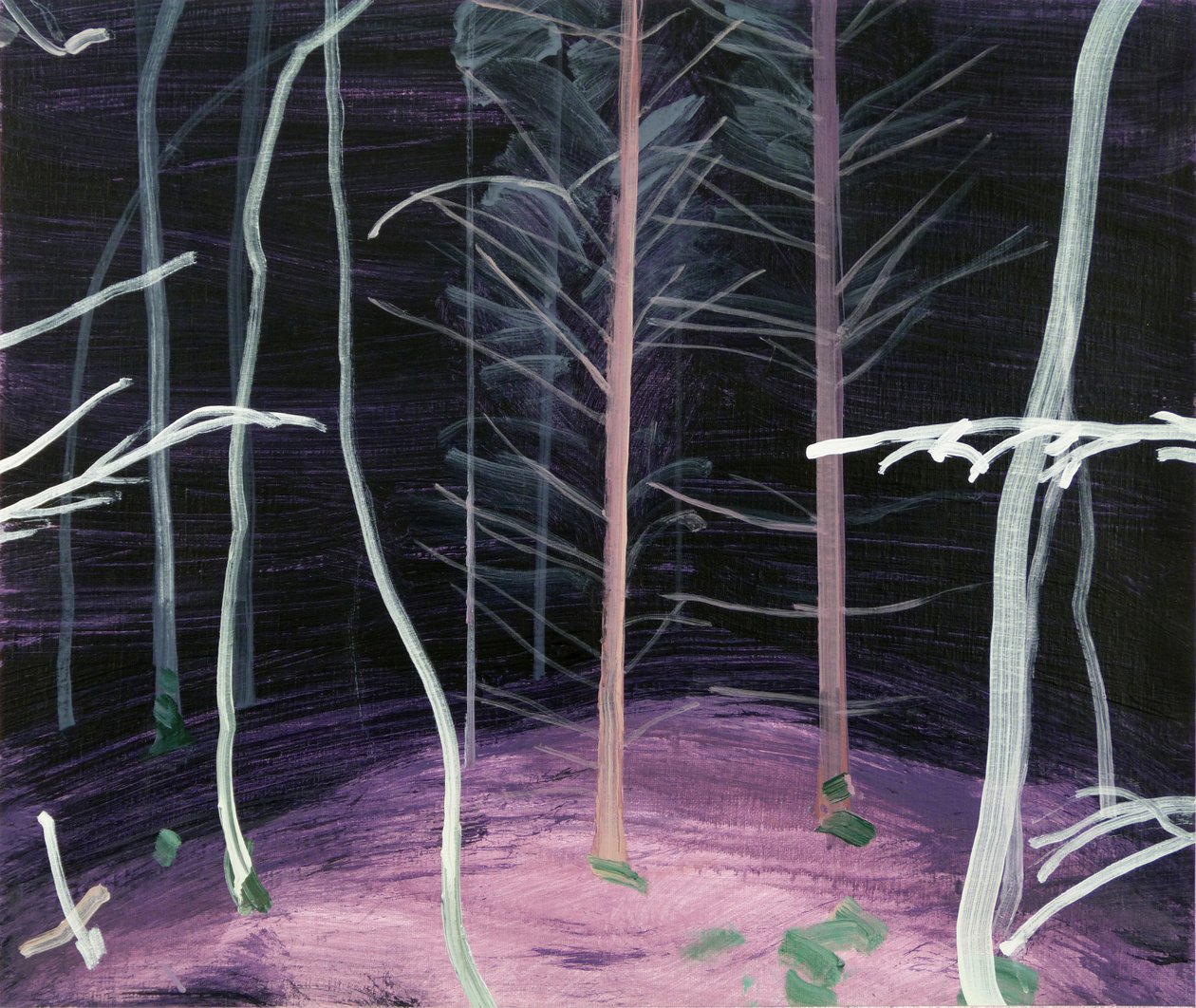 Schwarzwald 6,2017 (akryl på lærred) af Olivier Morel