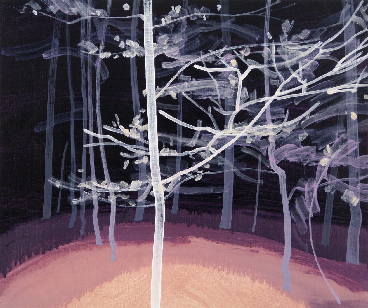 Schwarzwald 7,2017 (akryl på lærred) af Olivier Morel