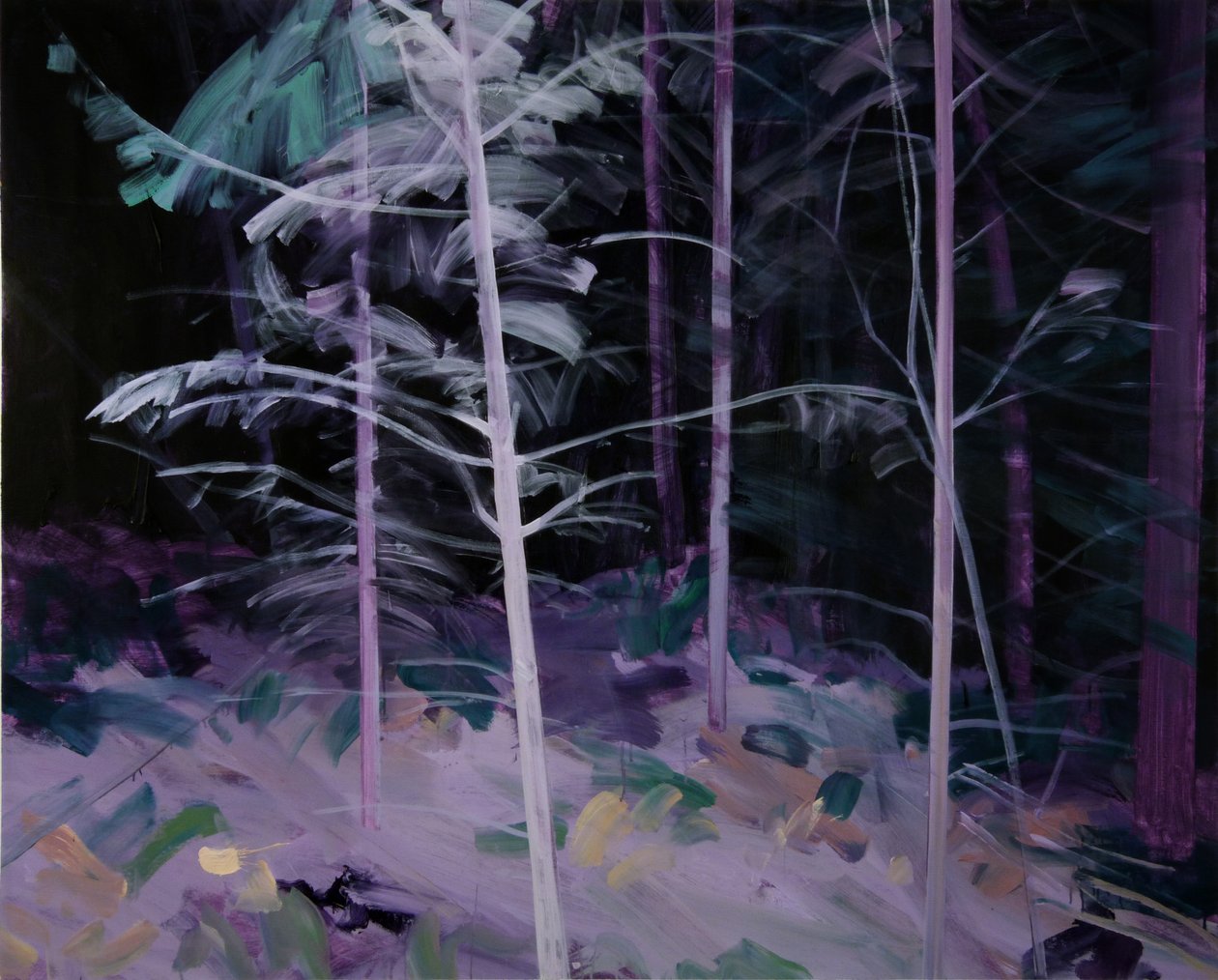 Schwarzwald 8 ,2019 (akryl på lærred) af Olivier Morel