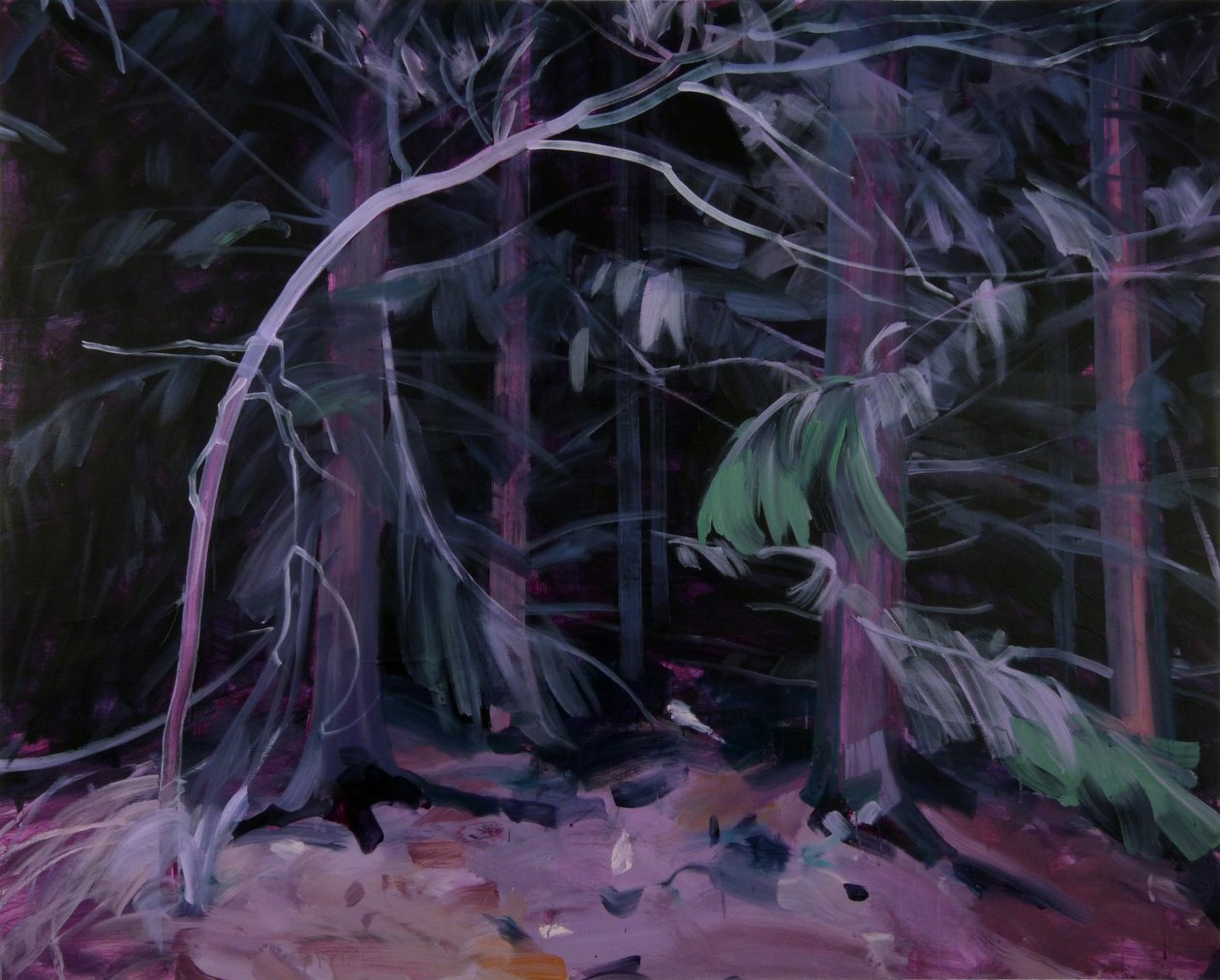 Schwarzwald 9,2019 (akryl på lærred) af Olivier Morel