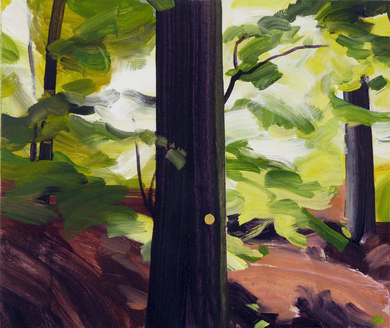 Skov 19,2017 (akryl på lærred) af Olivier Morel